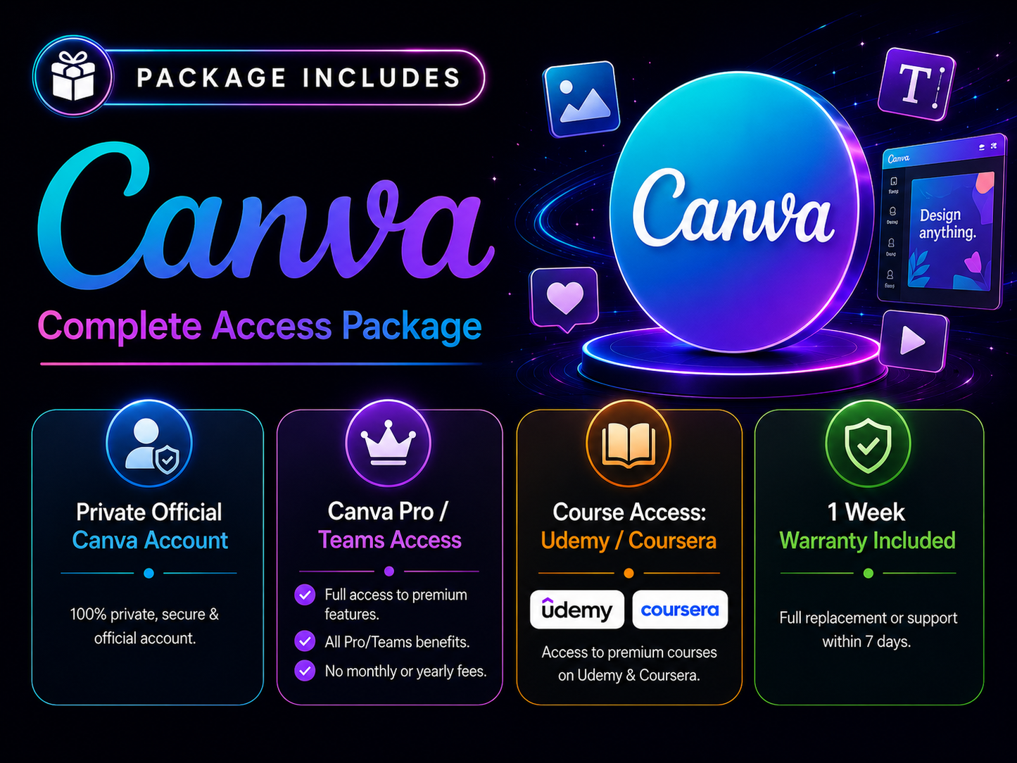 🎨 Official Canva + Paid Course Learning Combo