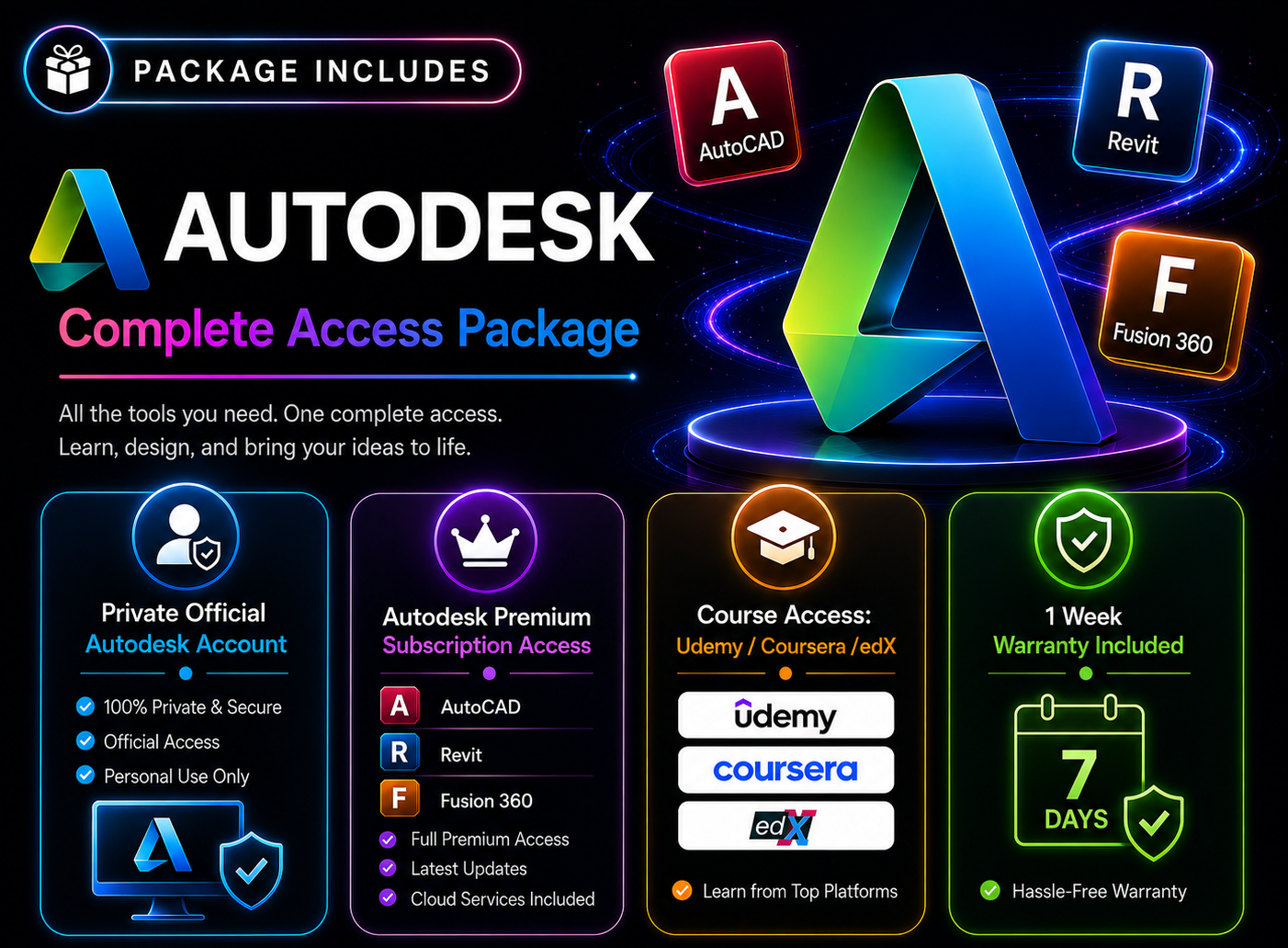 📐 Official Autodesk + Paid Course Learning Combo
