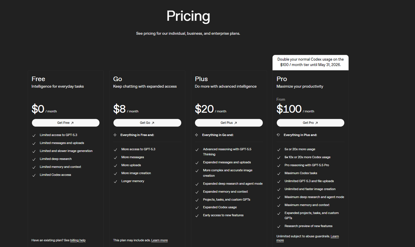 🔥 Official ChatGPT Account Plans: Plus / Pro/ Education / Business