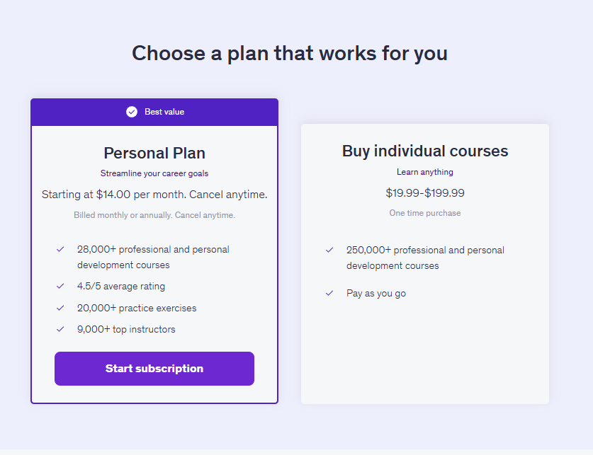 🔥 Udemy Account Plan: Personal